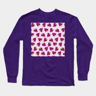 Purple grapes pattern Long Sleeve T-Shirt